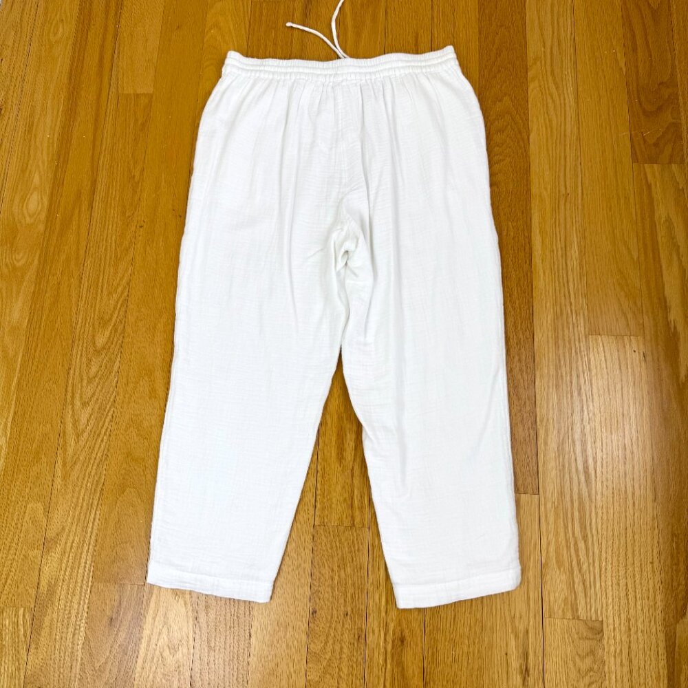 J. Crew Pants Cotton Gauze White Petite (LP) - Picture 3 of 6